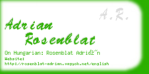 adrian rosenblat business card